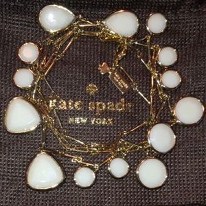 Kate Spade Twinkle Lights Wrap Necklace in  White